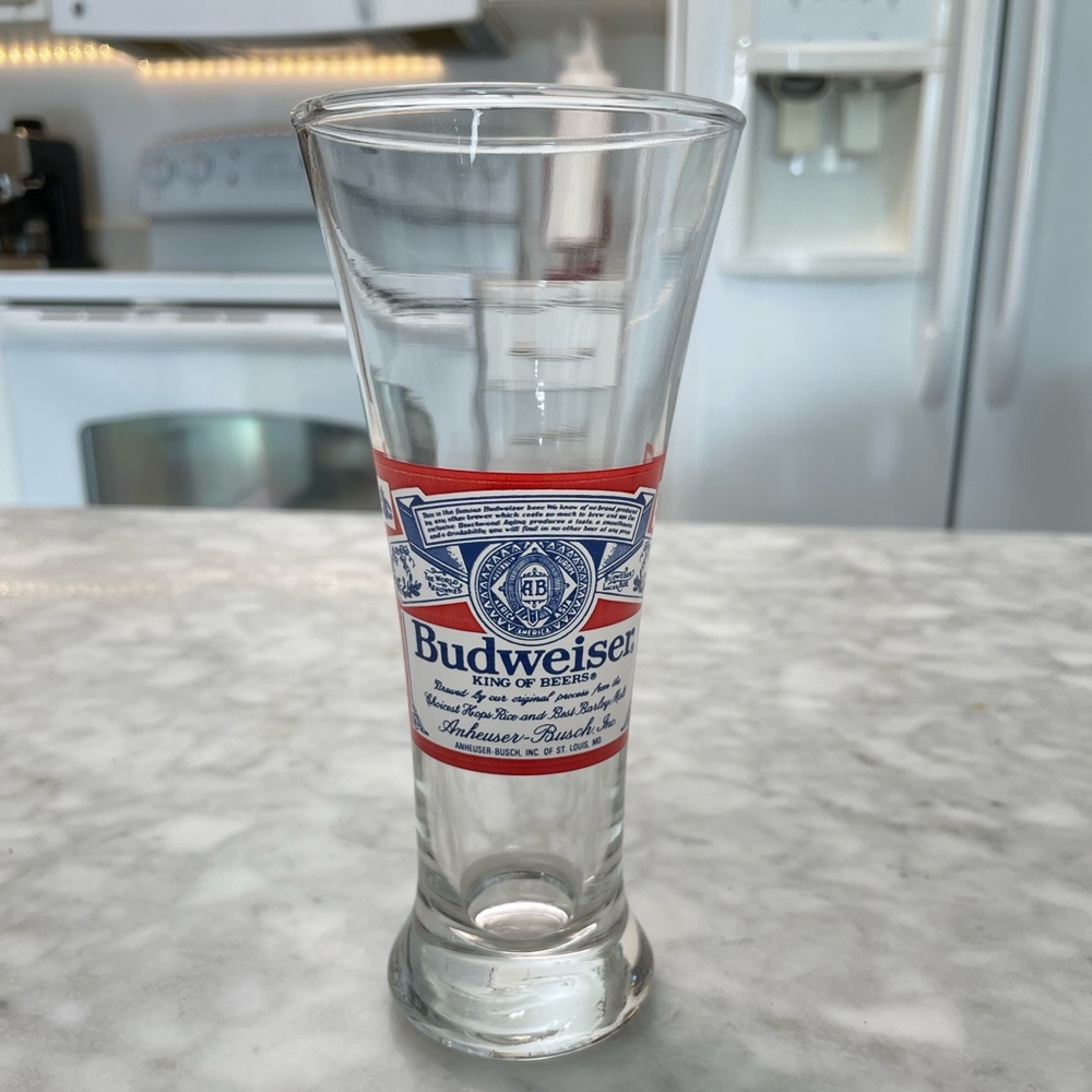 Vintage Budweiser Glass Cup 🍺
